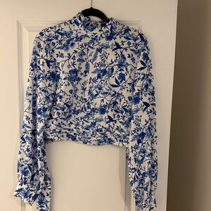 L*Space Blue Floral Women's Blouse